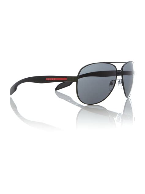 prada ps 04ts linea rossa pilot sunglasses|Linea Rossa Collection Men's Sunglasses .